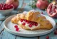 Pomegranate croissant served