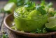Bowl of vibrant green Mojo Verde sauce