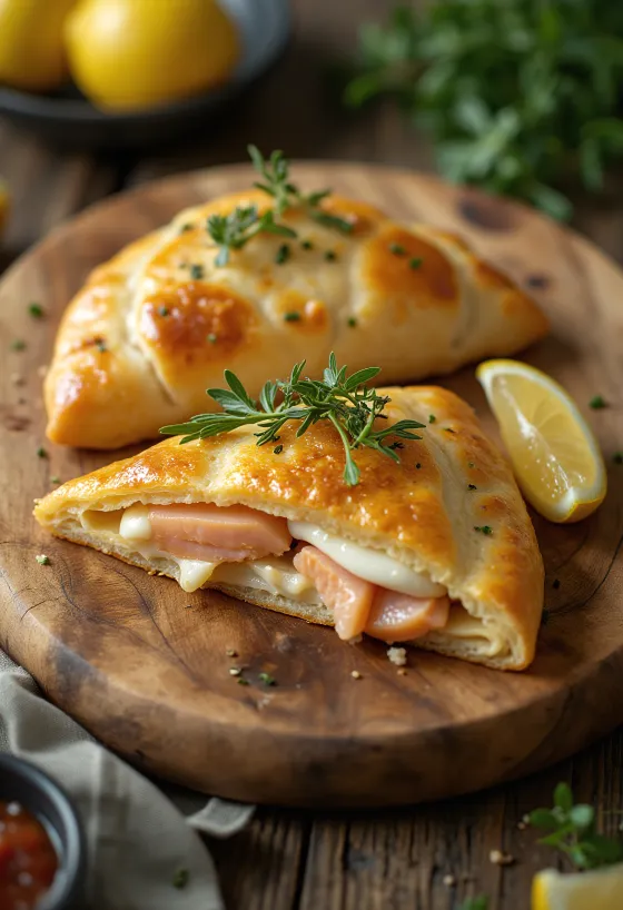 Trout calzone freshly baked