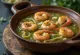 Açorda with shrimp, fresh bread pieces with shrimp, garlic and parsley
