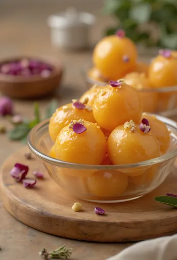Gulab Jamun balls in syrup
