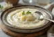 Thyme celeriac soup served