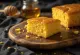 Slices of cornbread served with honey drizzle