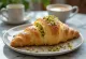 Pistachio croissant served