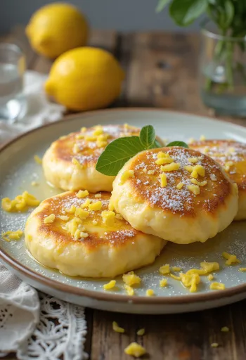 Olive Oil Syrniki, golden brown cheese pancakes fried in olive oil