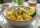 Esquites with avocado served in a bowl