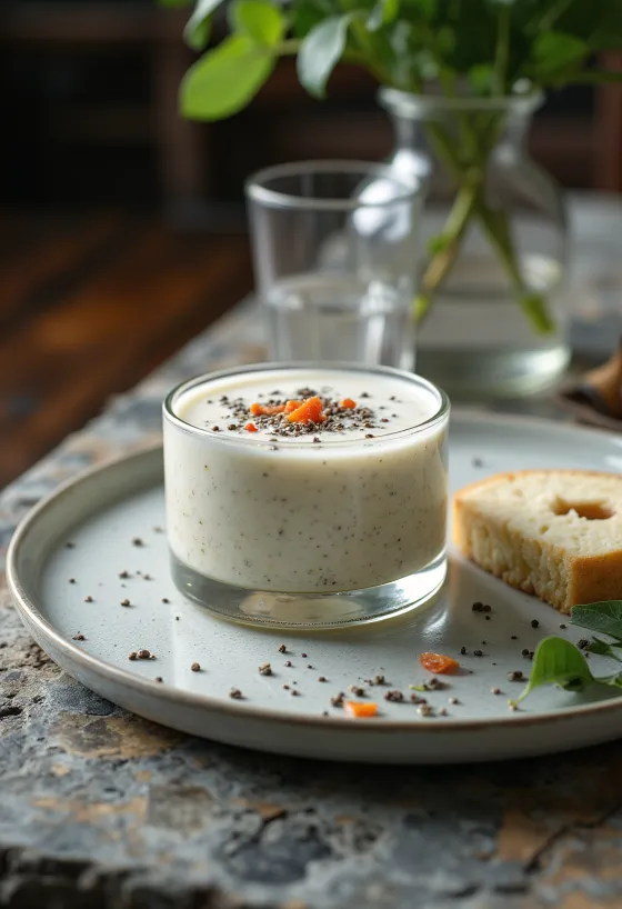 Mint lemon kefir drink