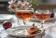 Plum brandy served in a bottle