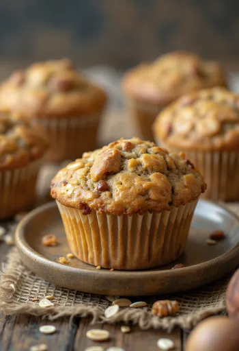 Chestnut oatmeal muffins