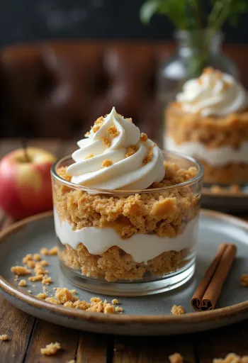 Apple mascarpone cake slice