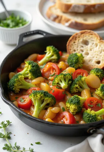 Broccoli and leek vegetable stew