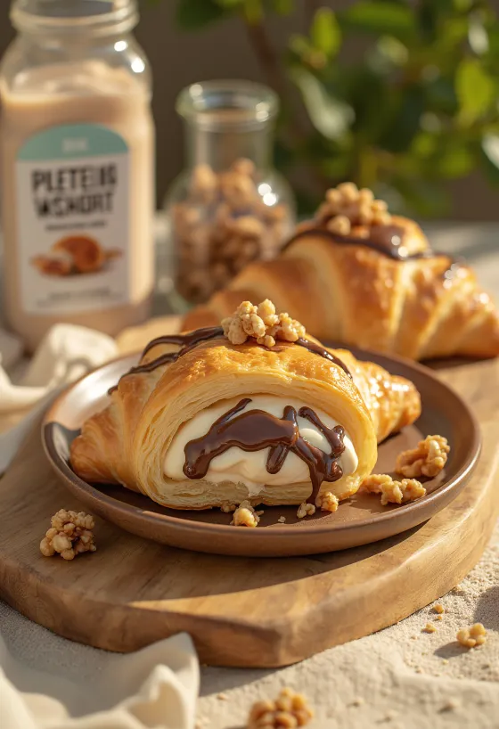 High-Protein Croissants served on a plate