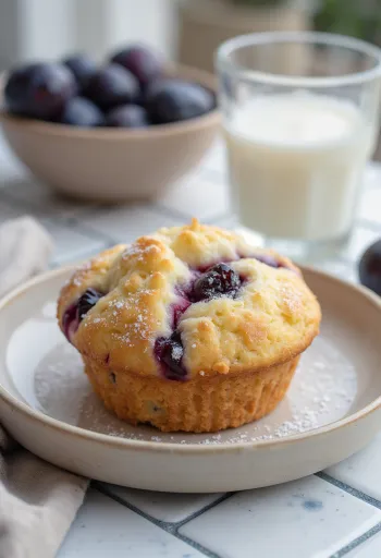 Plum muffins served on a plate