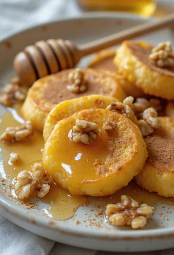 Served Tiganites Greek pancakes