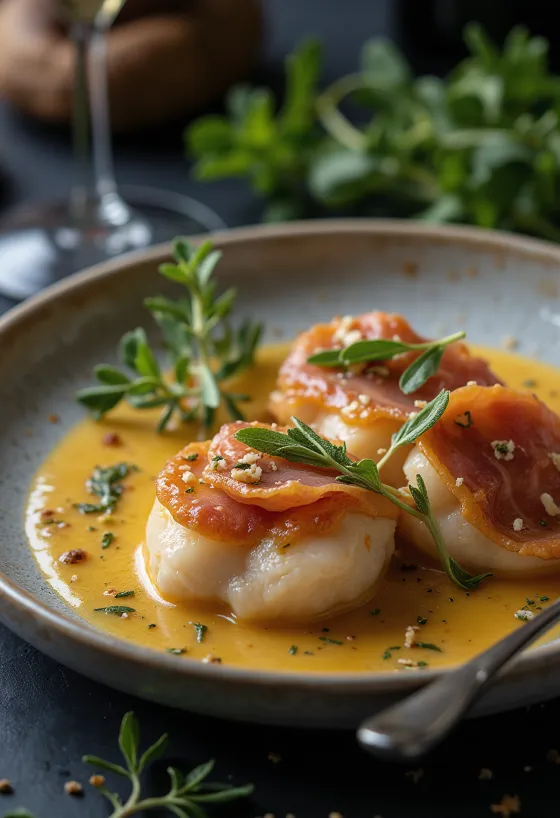 Saltimbocca alla Romana tálalva