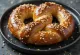 Freshly baked sesame pretzels