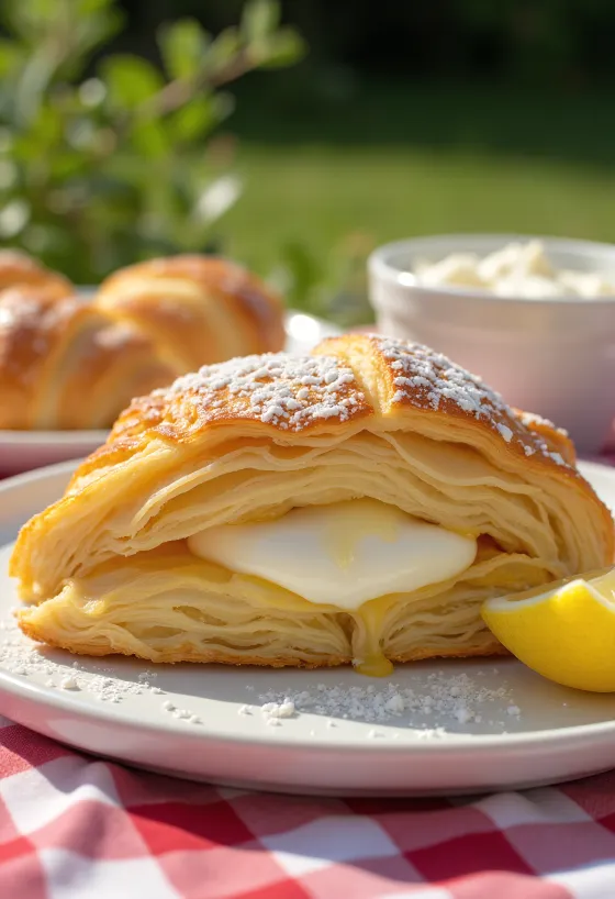 Freshly baked Greek Yogurt Croissants