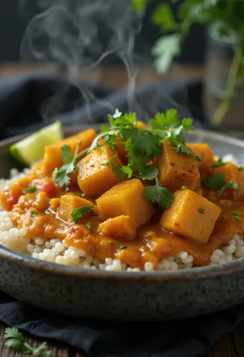 Butternut squash curry with quinoa