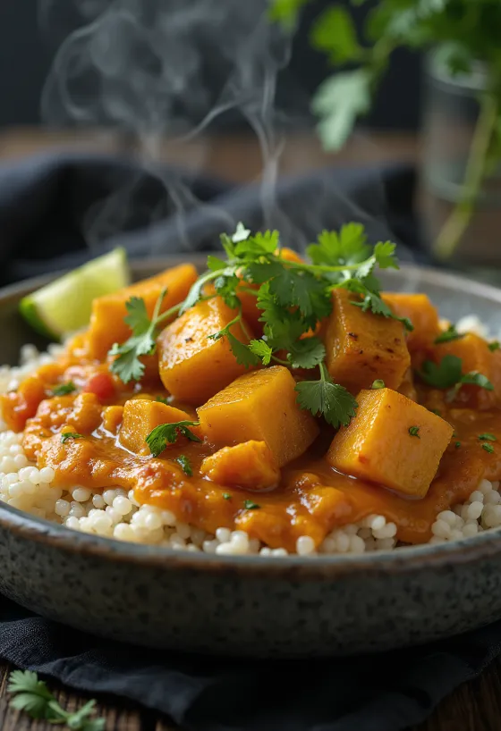 Butternut squash curry with quinoa