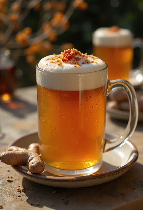 Fiery spiced cider in a glass