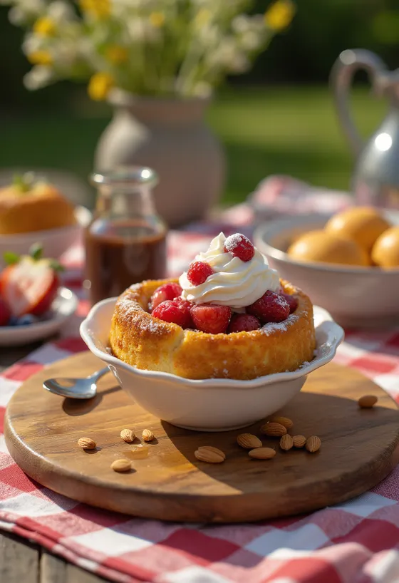 Chimney Cake Fruit Bowl served
