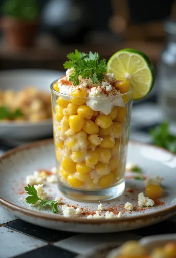 Bowl of grilled Mexican street corn salad