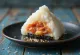 Kimchi Mayo Onigiri, served with fresh cilantro