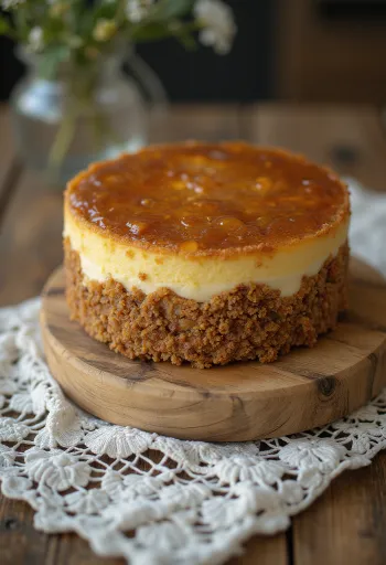 Honey cake garnished with walnuts