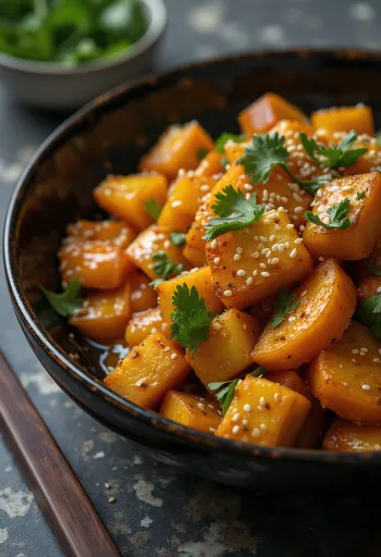 Butternut squash wok with curry tofu