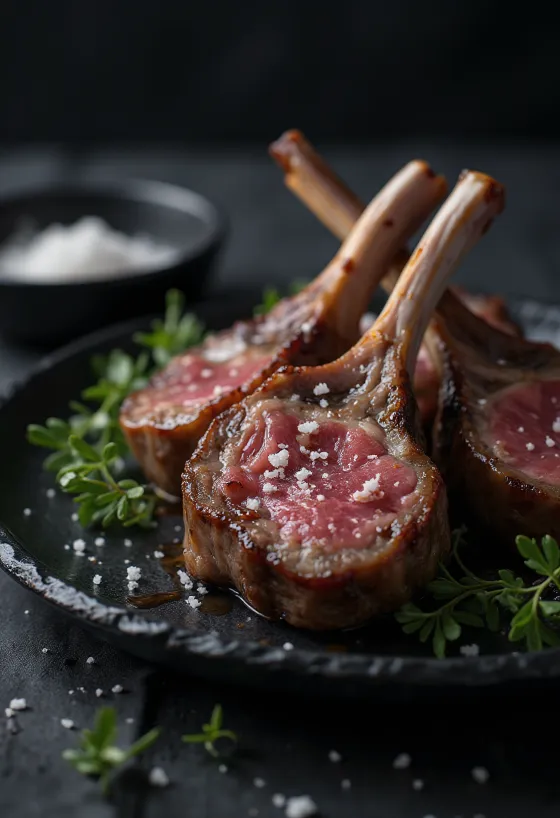 Grilled rosemary lamb chops