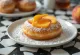 Apricot doughnuts with fresh fruit topping