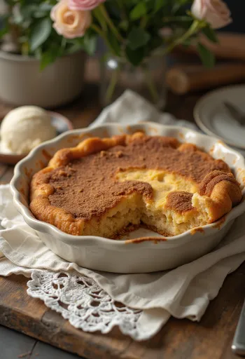 Slice of Churro Pie dusted with cinnamon sugar