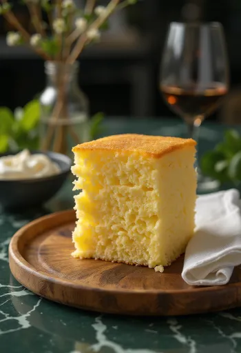 Sponge cake base served