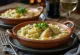 Açorda with salt cod, fish soup with white wine, milk and fresh parsley