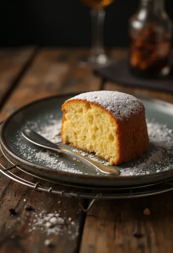 Brown butter cake slice