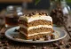 Coffee mascarpone cake served