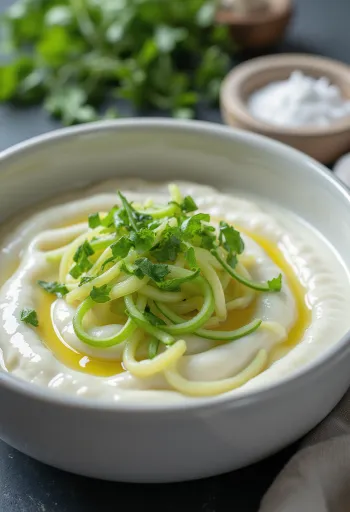 Mint yogurt sauce served with grilled meat