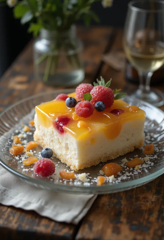 Rice flour fruit cake slice
