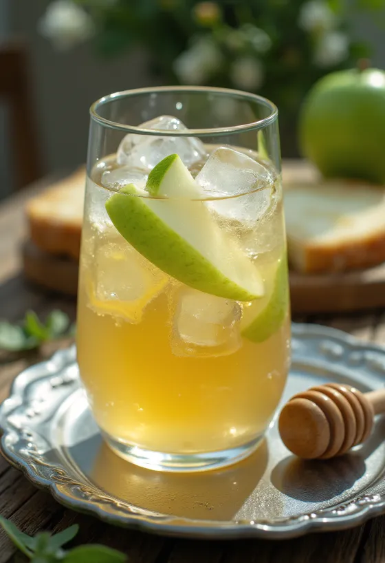 Freshly served English dry cider