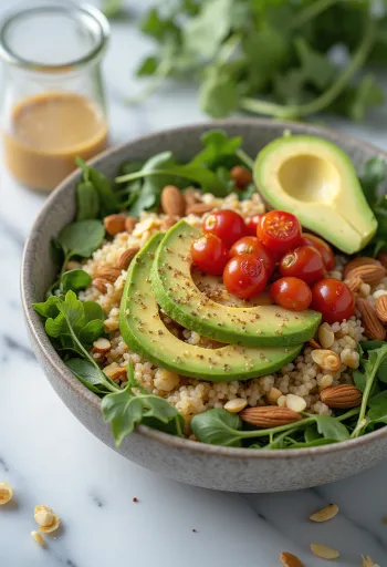 Avocado and lime quinoa Buddha bowl