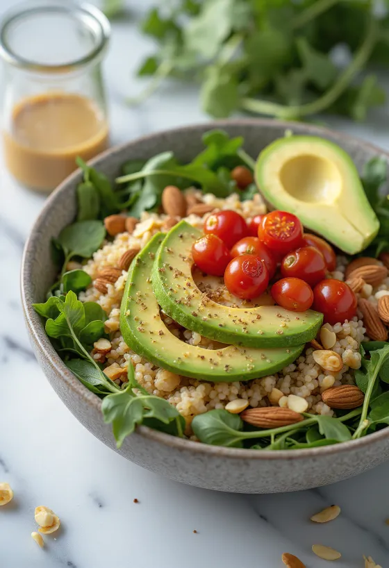 Avocado and lime quinoa Buddha bowl