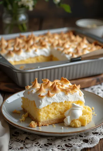 Coconut Meringue Shortbread Bars served on a plate