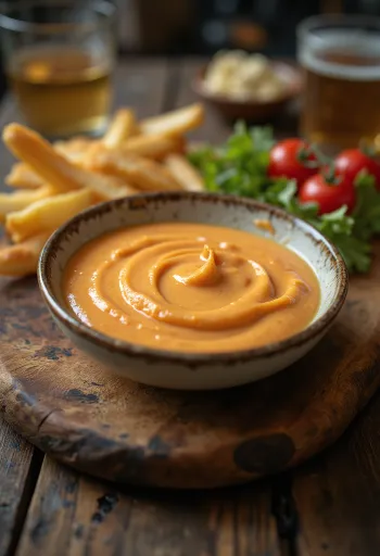 Chipotle mayo served with french fries