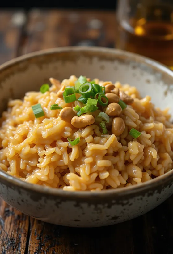 Bowl of Peanut Sauce Rice