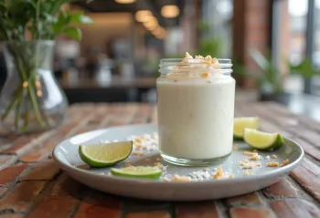 Vegan coconut milk panna cotta in a glass