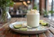 Vegan coconut milk panna cotta in a glass