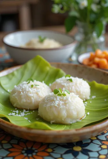 Mont Let Pouk Burmese steamed cake