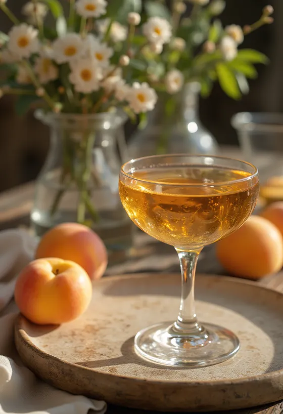 Apricot Palinka served in a bottle