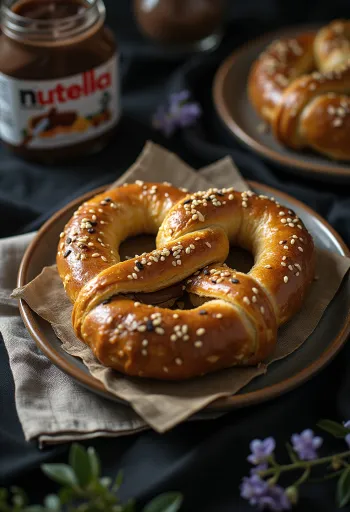 Nutella Pretzel served