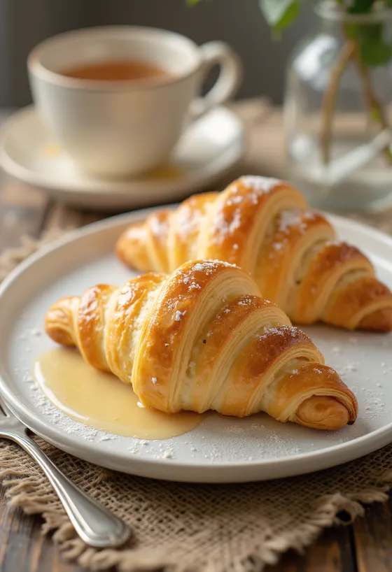 Ricotta Croissants served on a plate
